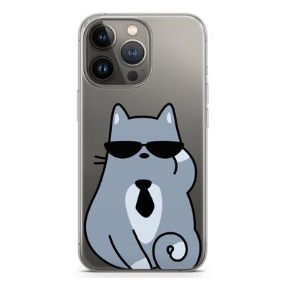 Cool cat: iPhone 13 Pro Transparant Hoesje