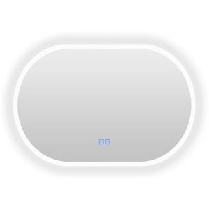 Badkamerspiegel Casajoy Bright 90x60cm Ovaal Ledverlichting en Anticodens