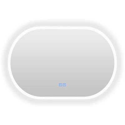Badkamerspiegel Casajoy Bright 90x60cm Ovaal Ledverlichting en Anticodens