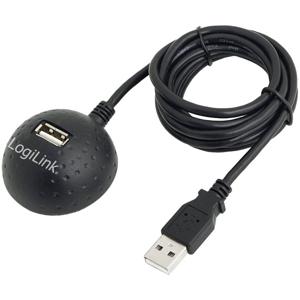 LogiLink USB-kabel USB 2.0 USB-A bus, USB-A stekker 1.50 m Zwart CU0013B