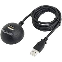 LogiLink USB-kabel USB 2.0 USB-A bus, USB-A stekker 1.50 m Zwart CU0013B - thumbnail