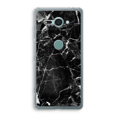 Zwart Marmer 2: Sony Xperia XZ2 Compact Transparant Hoesje