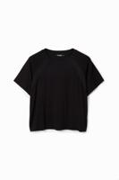 Kort sportief T-shirt met mesh - BLACK - M