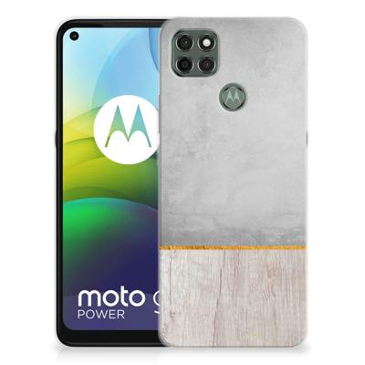 Motorola Moto G9 Power | Bumper Hoesje | Wood Concrete