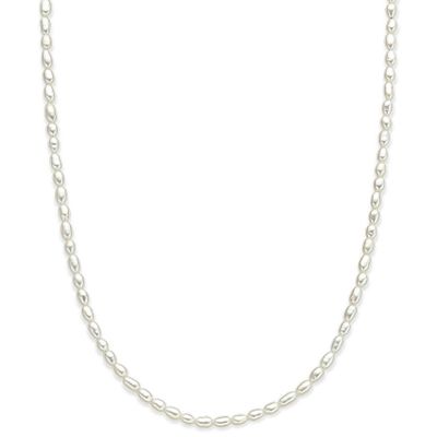 Ketting Parels zilver-zoetwaterparel wit 2,8 mm 40-45 cm