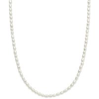 Ketting Parels zilver-zoetwaterparel wit 2,8 mm 40-45 cm - thumbnail