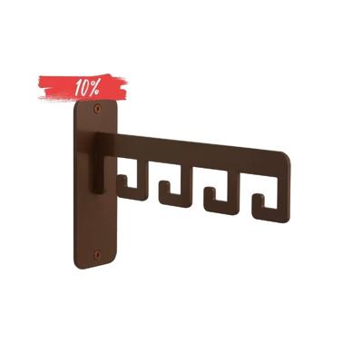 LIROdesign kapstok Barcelona - wandkapstok brons - 4 haaks