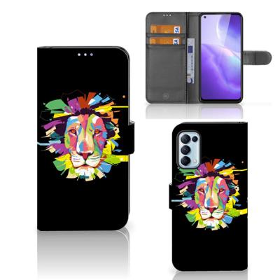OPPO Find X3 Lite Leuk Hoesje Lion Color OPPO Find X3 Lite Leuk Hoesje Lion Color