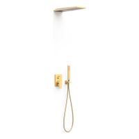 Regendouche set Tres Project | Inbouw | Mengkraan | 2-weg | Rond | 24k Goud mat