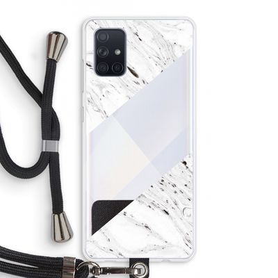 Biggest stripe: Samsung Galaxy A71 Transparant Hoesje met koord