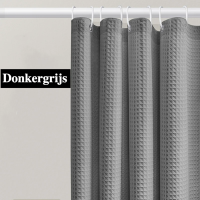 AquaWafel Luxe Douchegordijn - Extra Dik Wafelpatroon