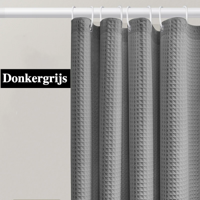 AquaWafel Luxe Douchegordijn - Extra Dik Wafelpatroon