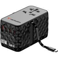 Verbatim Charge n Travel GaN III GSM-lader USB-A, USB-C Met snellaadfunctie 85 W GaN Zwart, Grijs Verbatim Charge n Travel GaN III GSM-lader USB-A, USB-C Met snellaadfunctie 85 W GaN Zwart, Grijs