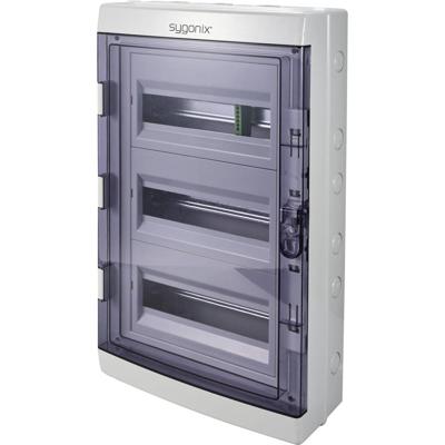 Sygonix SY-6696062 Kleine verdeelkast Opbouw (op muur) Aantal groepen: 36 Aantal rijen: 3 Inhoud: 1 stuk(s)