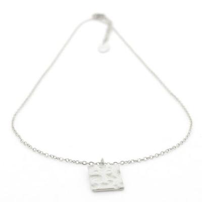 Kalli Ketting Pattern Rectangle Zilver
