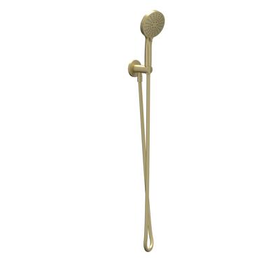 Handdoucheset IVY Set Bestaande Uit Doucheslang 150 cm, Wandhouder Met Uitlaat En Staafhanddouche Geborsteld Mat Goud PVD