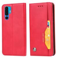 Knead huidtextuur horizontale Flip lederen case voor Huawei P30 Pro met foto frame & houder & kaartsleuven & portemonnee (rood)