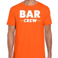 Bar Crew t-shirt voor heren - personeel/staff shirt - oranje