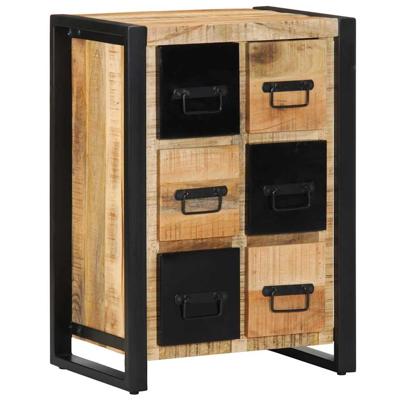 Dressoir 50x35x70 cm massief ruw mangohout