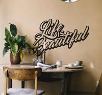 Muursticker tekst Life is Beautiful