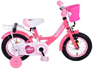 Volare Meisjesfiets Ashley 12 Inch 21,5 cm Meisjes Terugtraprem Donkerroze