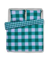 HEMA Dekbedovertrek Flanel 240x200/220 Ruit Groen (groen)