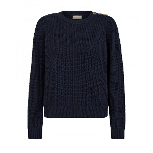 FreeQuent - Blauw | Dames | Trui | Blauw | M | regular | Kamst mode