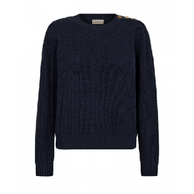 FreeQuent - Blauw | Dames | Trui | Blauw | L | regular | Kamst mode