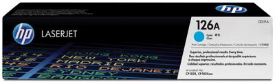 HP toner 126A, 1 000 pagina&apos;s, OEM CE311A, cyaan