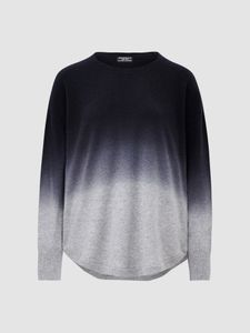 A-lijn cashmere trui met dip-dye kleurverloop