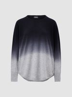 A-lijn cashmere trui met dip-dye kleurverloop