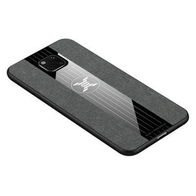 Voor Huawei mate 20 Pro XINLI stiksels doek Textue schokbestendige TPU beschermhoes (grijs)