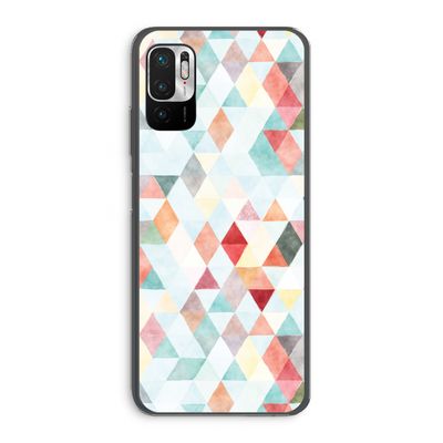 Gekleurde driehoekjes pastel: Xiaomi Redmi Note 10 5G Transparant Hoesje