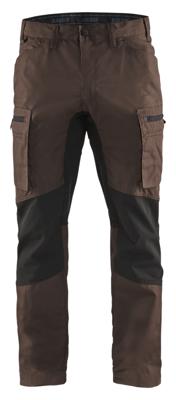 Blåkläder Service werkbroek met stretch 14591845 | Bruin/Zwart | Maat 56 - 7330509527535