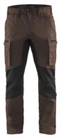 Blåkläder Service werkbroek met stretch 14591845 | Bruin/Zwart | Maat 58 - 7330509527542