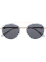 Chiara Ferragni lunettes de soleil à monture pilote - Bleu