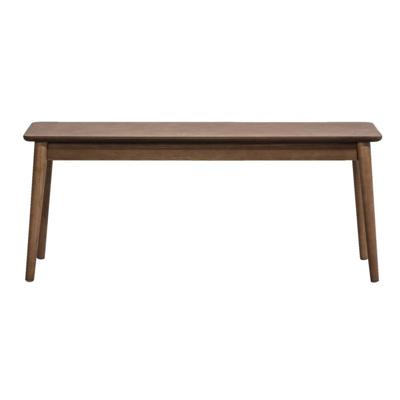 Leen Bakker - Halbankje Fenna - Walnoot - 110x32x45 Cm - Hout - Bruin