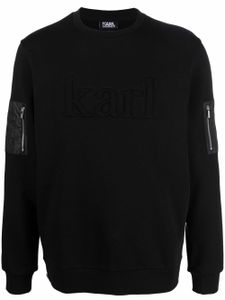 Karl Lagerfeld pull à poches zippées - Noir