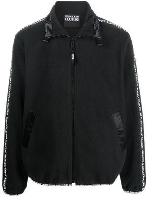 Versace Jeans Couture veste de sport à logo imprimé - Noir