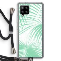 Palmbladeren: Samsung Galaxy A42 5G Transparant Hoesje met koord