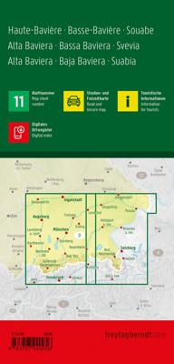Wegenkaart - landkaart 11 Oberbayern - Niederbayern - Schwaben | Freytag & Berndt
