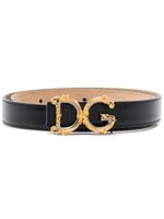 Dolce & Gabbana ceinture à boucle logo - Noir