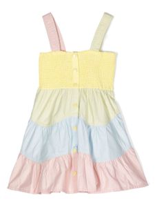 Stella McCartney Kids robe en coton à volants superposés - Jaune