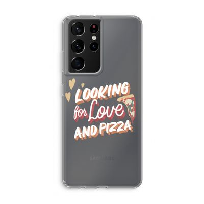 Pizza is the answer: Samsung Galaxy S21 Ultra Transparant Hoesje
