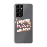Pizza is the answer: Samsung Galaxy S21 Ultra Transparant Hoesje