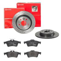 Remmenset, remschijf BREMBO, Remschijftype: Geperforeerd, Inbouwplaats: Achteras: , u.a. für Volvo - thumbnail