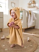 Badponcho baby personaliseerbaar Animal okergeel - thumbnail