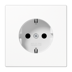 Jung wandcontactdoos 1-voudig met randaarde alpin wit LS1520NWW LS990