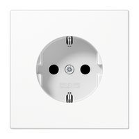 Jung wandcontactdoos 1-voudig met randaarde alpin wit LS1520NWW LS990 - thumbnail
