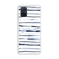 Ink Stripes: Galaxy A71 Transparant Hoesje